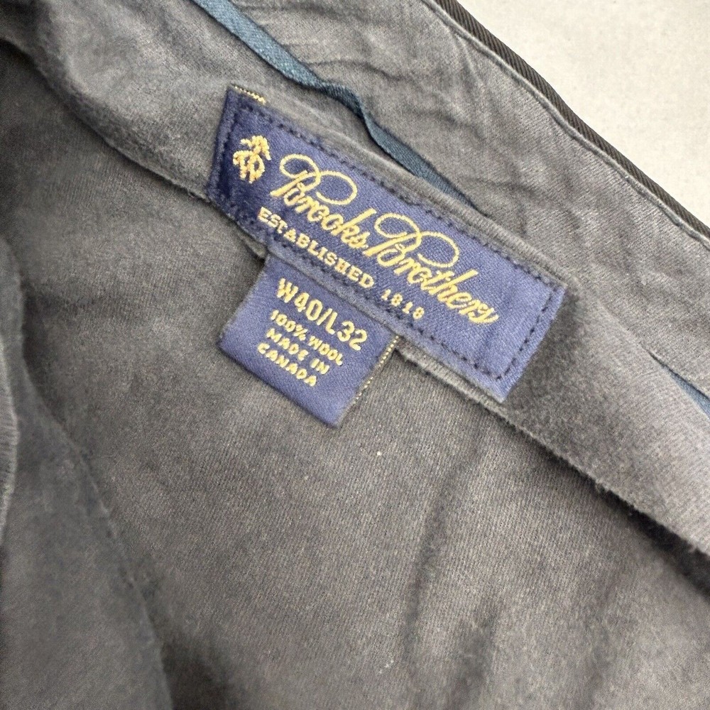 Brooks Brothers Men's Black Wool Pants 40W/32L - Picture 2 of 6